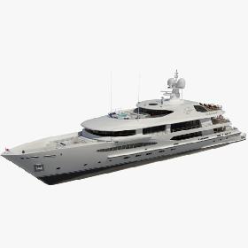 Amels 212 Imagine Yacht Redshift 3D model
